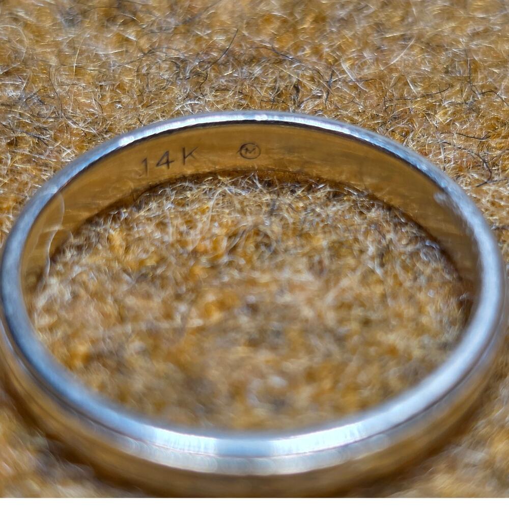 Vintage 14k gold bands by Meyer inc. Louis J. sz8.5 era 1934
